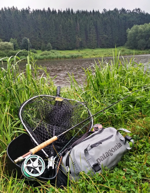 Summer overcast cool day on my favorite trout stillwater. I have everything I need to be mobile and fishing successful! ;-)