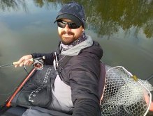 Autumn hunting cool day on the boat. Stillwater Landing Net Silicone Fencl Folding Telescopic MAX is still impatiently waiting to be folded for the first landing action at the back in the storage space behind me! ;-)