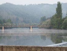 Berounka - the weir in Zadní Třebaň