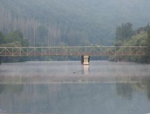 Berounka - the weir in Zadní Třebaň