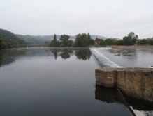 Berounka - the weir in Zadní Třebaň