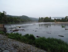 Berounka - the weir in Zadní Třebaň