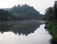 Berounka - the weir in Zadní Třebaň