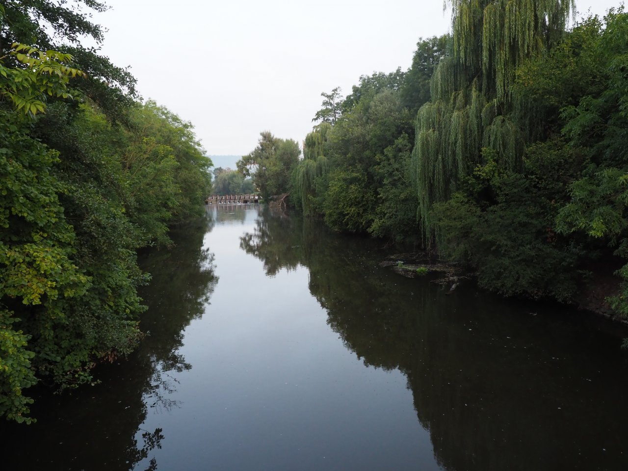 Berounka - the weir in Zadn� T�eba�