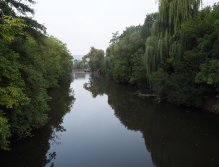 Berounka - the weir in Zadní Třebaň