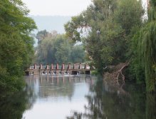 Berounka - the weir in Zadní Třebaň