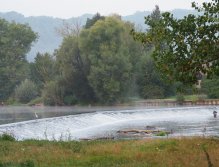 Berounka - the weir in Zadní Třebaň