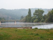Berounka - the weir in Zadní Třebaň