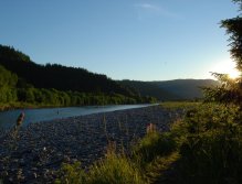 Sunset in July on the Langoypool