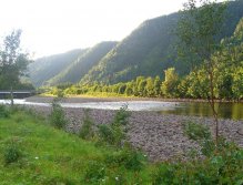 Sunset on the famous Bogen Söndere Beat in August
