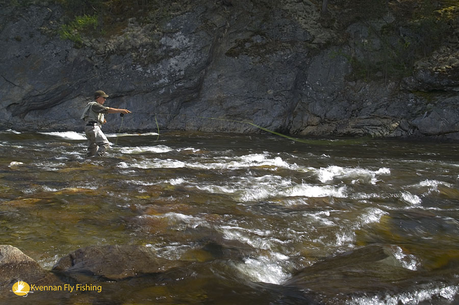 Nymphing a fast part of the river