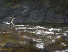 Nymphing a fast part of the river