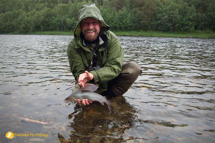 Dry fly fishing in the rain