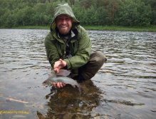 Dry fly fishing in the rain