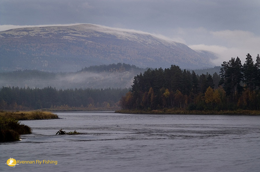 View from Kvennan camping at sunset