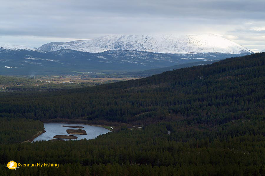 View from the mountains over River Glomma