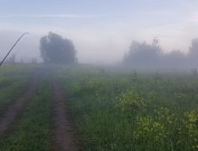 Mist coming from Moscow river