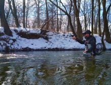 The magical atmosphere of fly fishing in a snowy solitude... Tight lines, Aleš