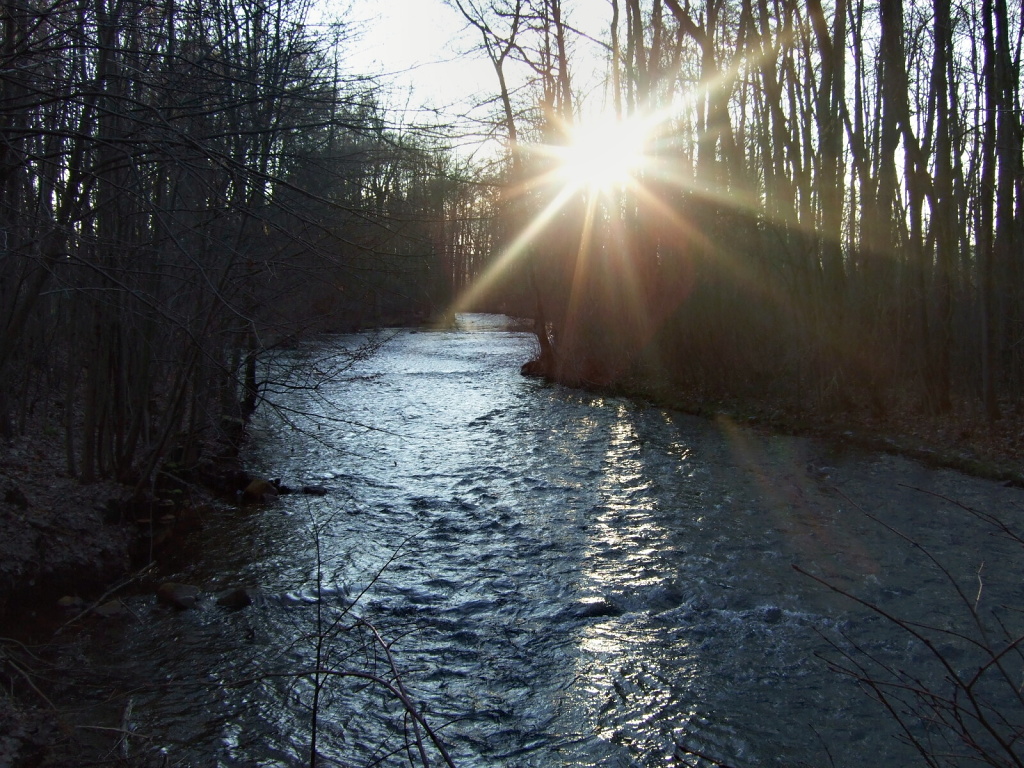 Romantic sunset over the river. You do not have to spend time by the water in winter season just fishing, but you can go through your favorite or new sections and meditate in winter nature, where you can just plan future fishing trips in quiet and peace.