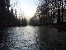 Morning on the river. In winter the fishing day is very short due to the fast sunset. But it is not a reason for you to get up and rush to the river in the early morning! It's not a competition, enjoy a relaxing day in the nature or with your friends.