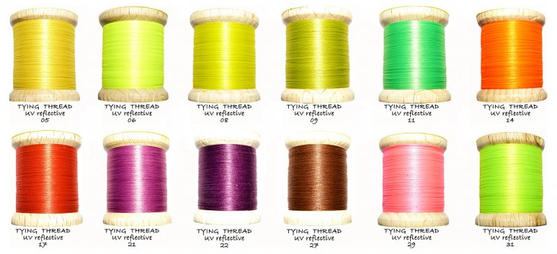 Tying Threads Set Tommi-Fly UV Reflective 12 Colors | CzechNymph.com