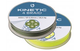 Braided Fishing Line Kinetic 4 Braid 300 m Braided Fishing Line Kinetic 4 Braid 300 m 0,12 mm - 10,3 Kg Fluo Yellow