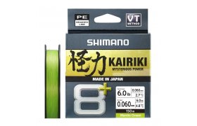 Braided Line Shimano Kairiki 8+ 150 m Braided Line Shimano Kairiki 8+ 150 m; 0.06 mm; 4.8 kg; Mantis Green