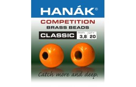 Brass Beads Hanak Competition CLASSIC Fluo Orange Brass Beads Hanak Competition CLASSIC Fluo Orange 2,0 mm, 20 pcs