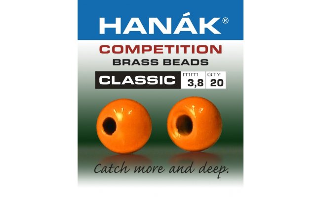 Brass Beads Hanak Competition CLASSIC Fluo Orange Brass Beads Hanak Competition CLASSIC Fluo Orange 2,0 mm, 20 pcs
