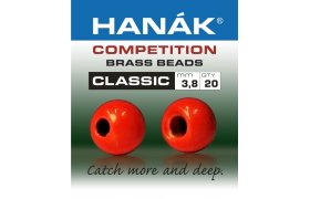 Brass Beads Hanak Competition CLASSIC Fluo Red Brass Beads Hanak Competition CLASSIC Fluo Red 2,0 mm, 20 pcs