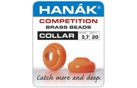 Brass Beads Hank Competition COLLAR Fluo Orange Brass Beads Hank Competition COLLAR Fluo Orange 2.9 mm, 20 pcs