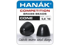Brass Cone Heads Hank Competition CONE Black Brass Cone Heads Hank Competition CONE Black 5,0 mm, 10 pcs