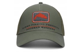 Cap Simms Trout Icon Trucker Smokey Olive Cap Simms Trout Icon Trucker Smokey Olive