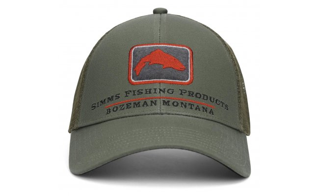 Cap Simms Trout Icon Trucker Smokey Olive Cap Simms Trout Icon Trucker Smokey Olive