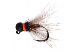 CDC Pheasant Tail Jig Matte Black B/L CDC Pheasant Tail Jig Matte Black B/L, Size 16, 2.8 mm