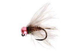 CDC Pheasant Tail Jig Metallic Pink B/L CDC Pheasant Tail Jig Metallic Pink B/L, Size 16, 2.8 mm
