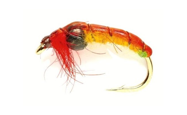 Czech Mate Amber & Orange Tungsten Bead Czech Mate Amber & Orange Tungsten Bead, Size 10