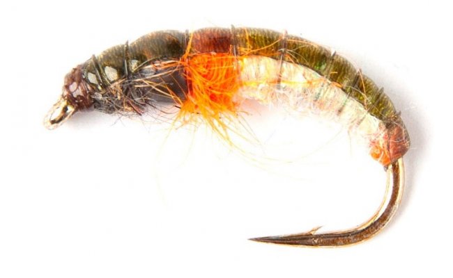 Czech Mate Sparkle & Orange Tungsten Bead Czech Mate Sparkle & Orange Tungsten Bead, Size 10