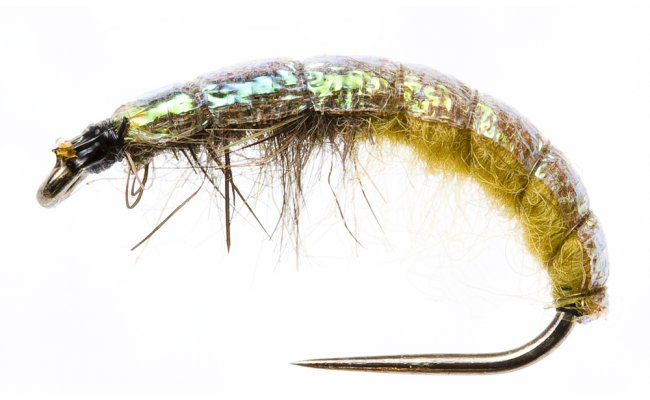 Czech Nymph Slim Pearl Flashback Olive Czech Nymph Slim Pearl Flashback Olive, Size 10