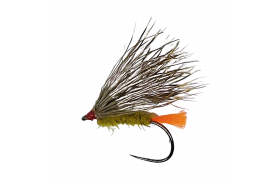 Deer Hair Caddis Orange Tag Olive B/L Deer Hair Caddis Orange Tag Olive B/L, Size 12