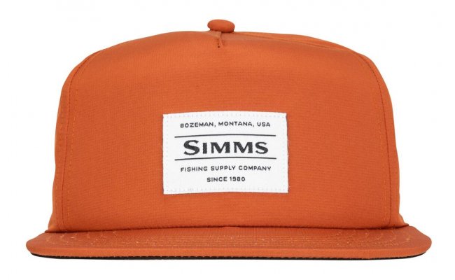 Fishing Cap Simms Unstructured Flat Brim Orange Fishing Cap Simms Unstructured Flat Brim Orange
