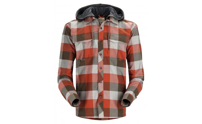Fishing Hoody Simms Coldweather Clay Buffalo Plaid Fishing Hoody Simms Coldweather Clay Buffalo Plaid S