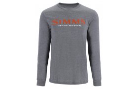Fishing LS Shirt Simms Orange Logo Athletic Heather Simms Simms Logo Shirt LS Athletic Heather S