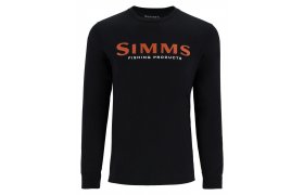 Fishing LS Shirt Simms Orange Logo Jet Black Fishing LS Shirt Simms Orange Logo Jet Black S