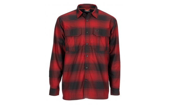 Fishing Shirt Simms Coldweather Auburn Red Buffalo Blur Plaid Fishing Shirt Simms Coldweather Auburn Red Buffalo Blur Plaid S