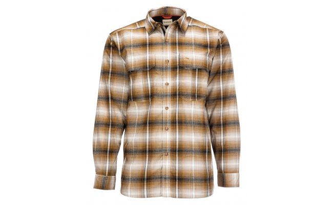 Fishing Shirt Simms Coldweather Dark Bronze Black Plaid Fishing Shirt Simms Coldweather Dark Bronze Black Plaid S