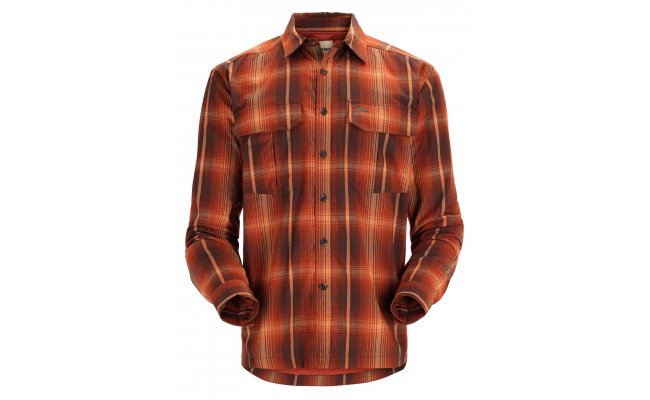 Fishing Shirt Simms Coldweather Hickory Clay Plaid Fishing Shirt Simms Coldweather Hickory Clay Plaid S