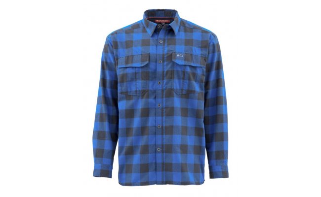 Fishing Shirt Simms Coldweather Rich Blue Buffalo Plaid Fishing Shirt Simms Coldweather Rich Blue Buffalo Plaid 3XL