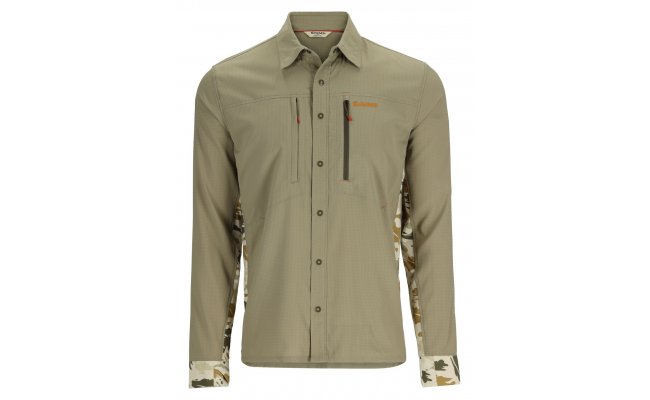 Fishing Shirt Simms Intruder Bicomp Stone & Ghost Camo Stone Fishing Shirt Simms Intruder Bicomp Stone & Ghost Camo Stone S