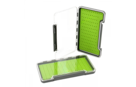 Fly Box Leichi Slim Waterproof with Silicone Insert Large Fly Box Leichi Slim Waterproof with Silicone Insert Large Clear/Grey
